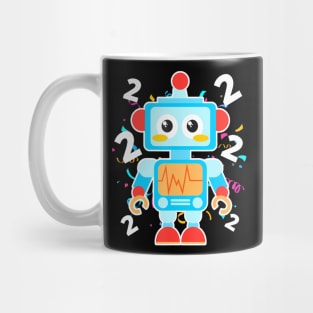 Kids 2nd Birthday Bot Robot  For 5 Year Old Boys Girl Mug